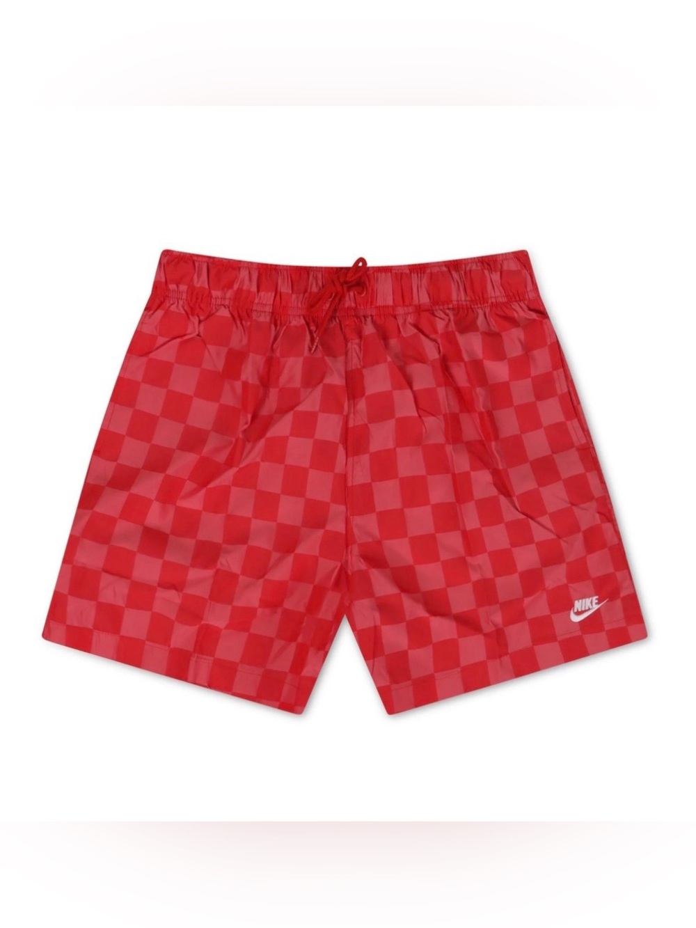 Nike mens Red Checkerboard Swim Shorts